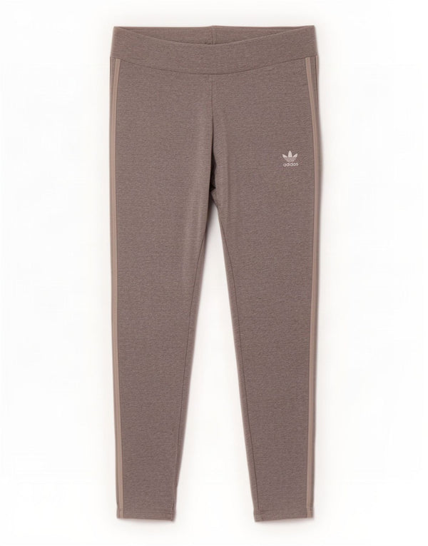 Adidas Damen Leggings UK 20 2XL Grau gefleckte Baumwolle