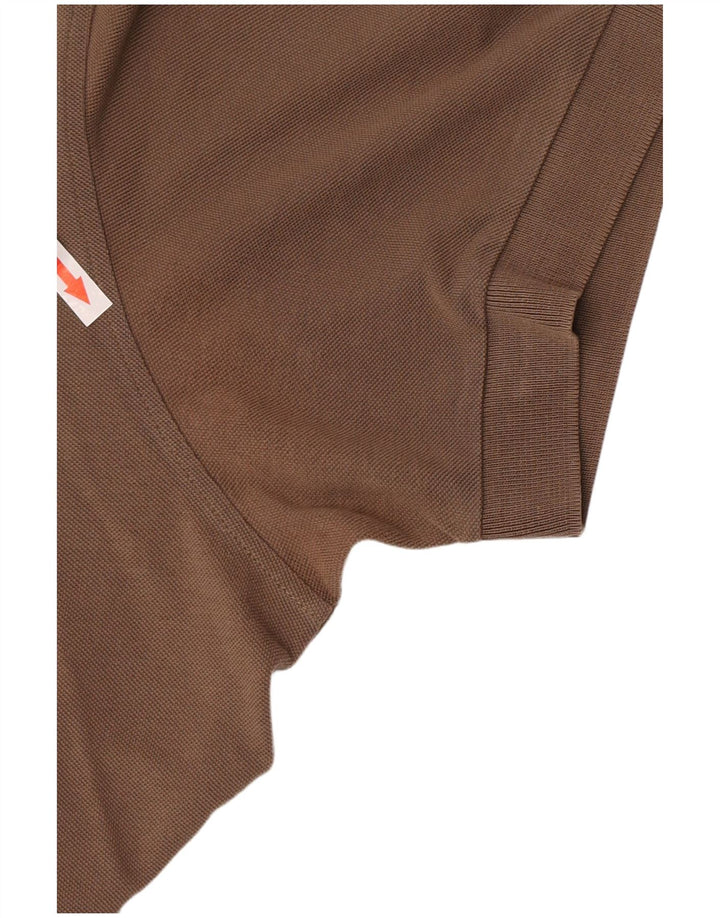 Hugo Boss Herren-Poloshirt, kleine braune Baumwolle