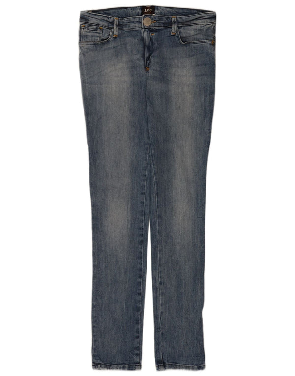 Lee Damen-Jeans mit niedriger Taille, Röhrenjeans, W28, L34, blaue Baumwolle