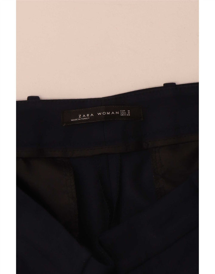 Slim-Anzughose für Damen von Zara, Größe M, W28, L29, Marineblau, Baumwolle