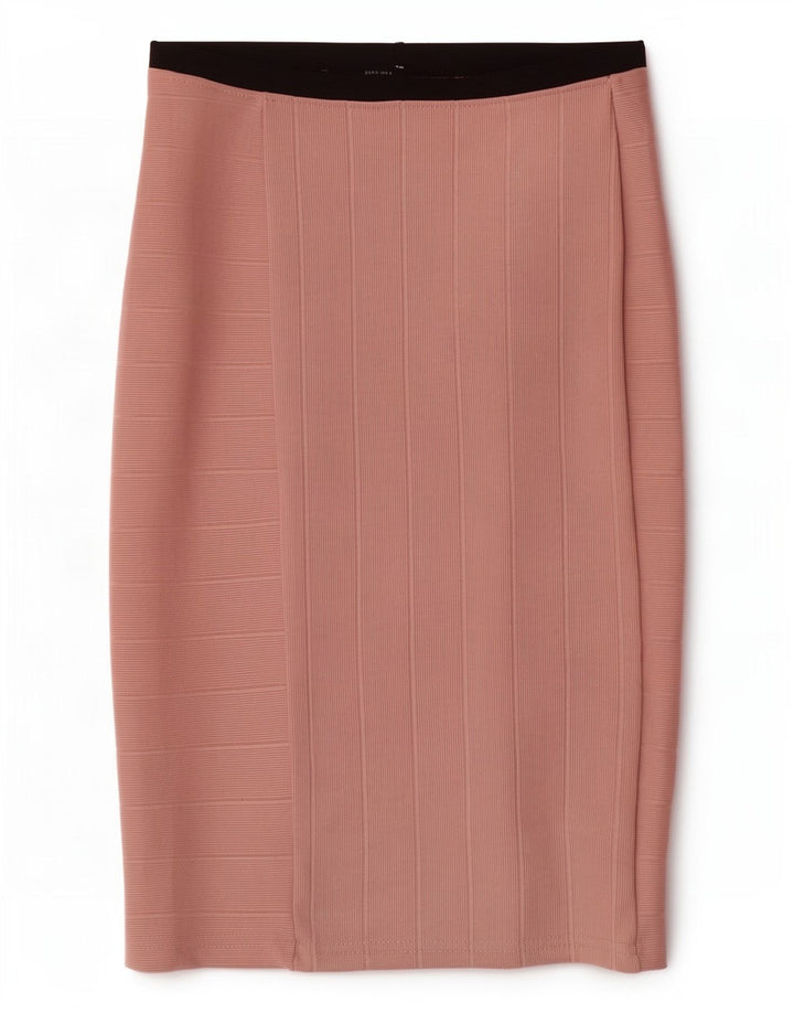 Zara Damen Bleistiftrock W26 Small Pink Colourblock