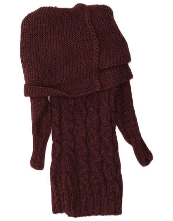 Vintage Damen Langarm-Pulloverkleid UK 8 Small Brown