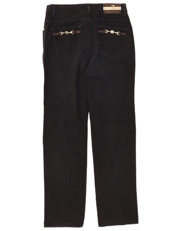 Trussardi Damen Straight Jeans W27 L28 Schwarz
