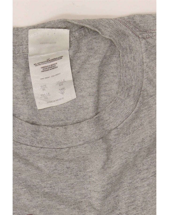 Adidas Herren Graphic Top Langarm XL Grau Baumwolle