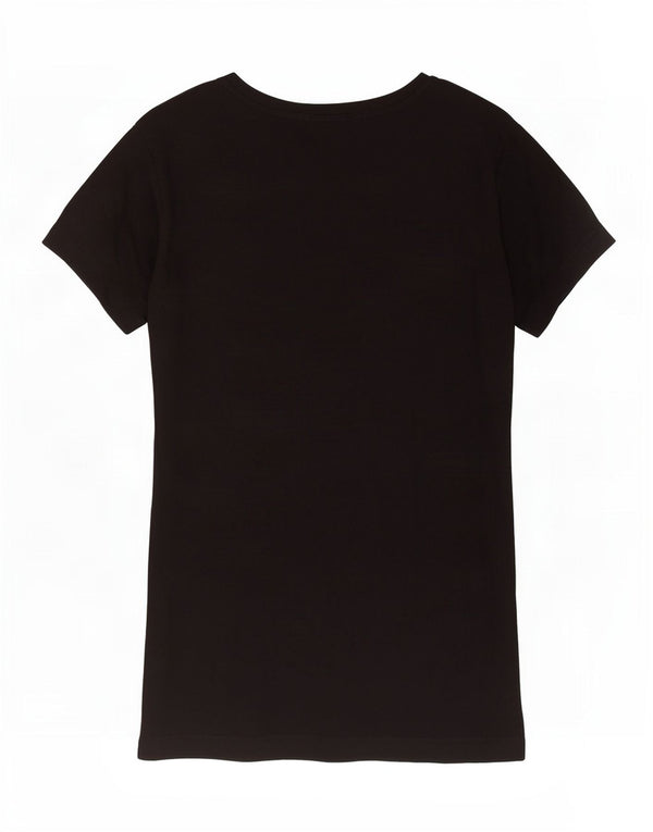 Diesel Womens Graphic T-Shirt Top UK 10 Small Schwarz