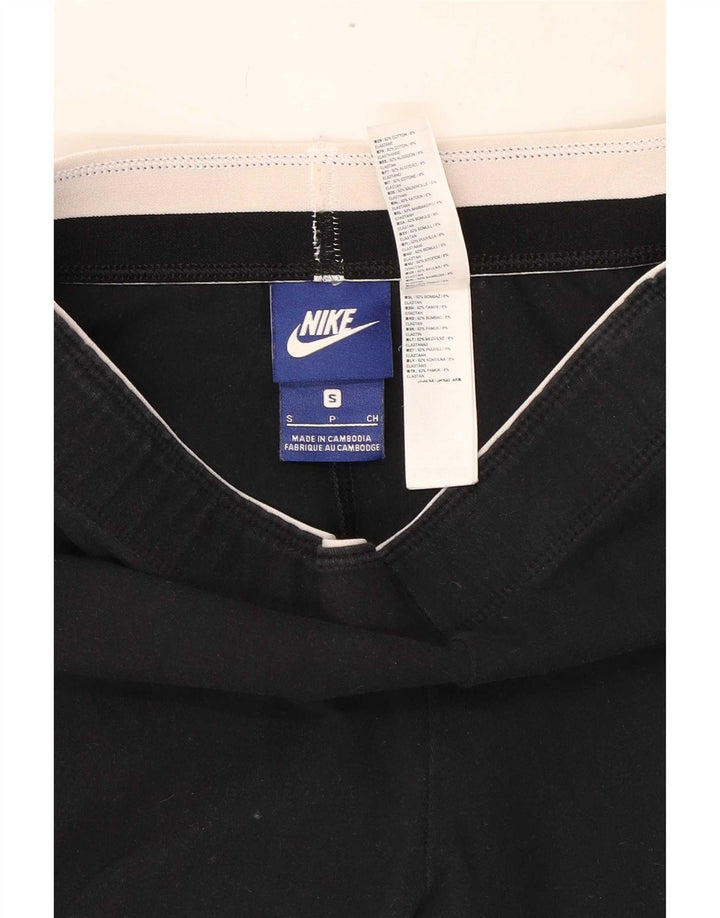 Nike Womens Graphic Leggings UK 8 Small Schwarz Baumwolle