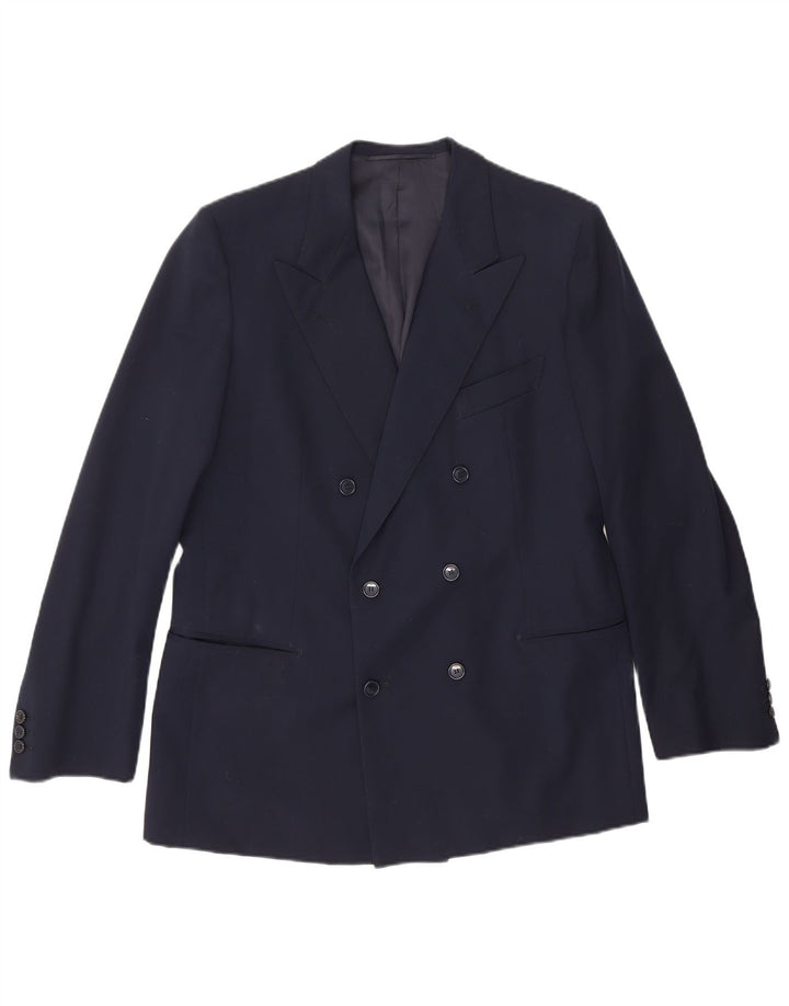 Vintage Herren Zweireiher Blazer Jacke UK 36 Small Marineblau