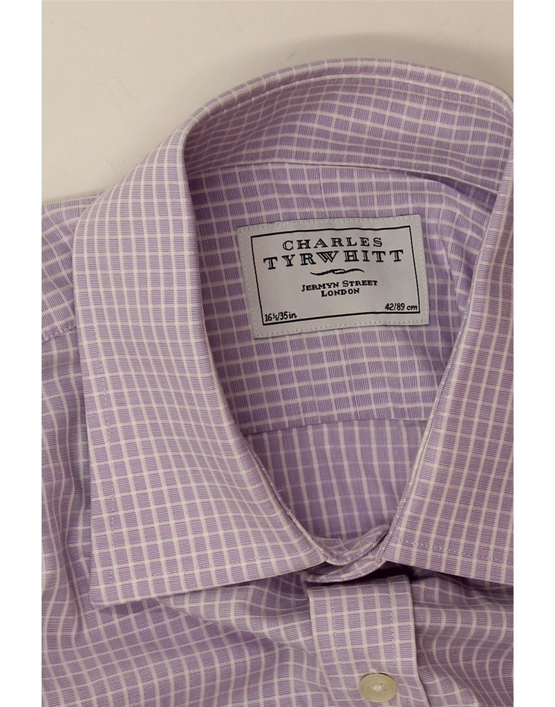 CHARLES TYRWHITT Mens Formal Shirt Size 42 16 1/2 Large Purple Check Vintage Charles Tyrwhitt and Second-Hand Charles Tyrwhitt from Messina Hembry 