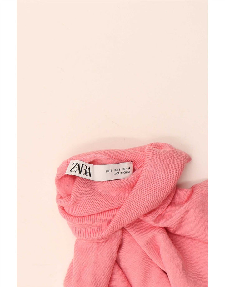 Rollkragenpullover für Damen von Zara, Gr. 10, Rosa