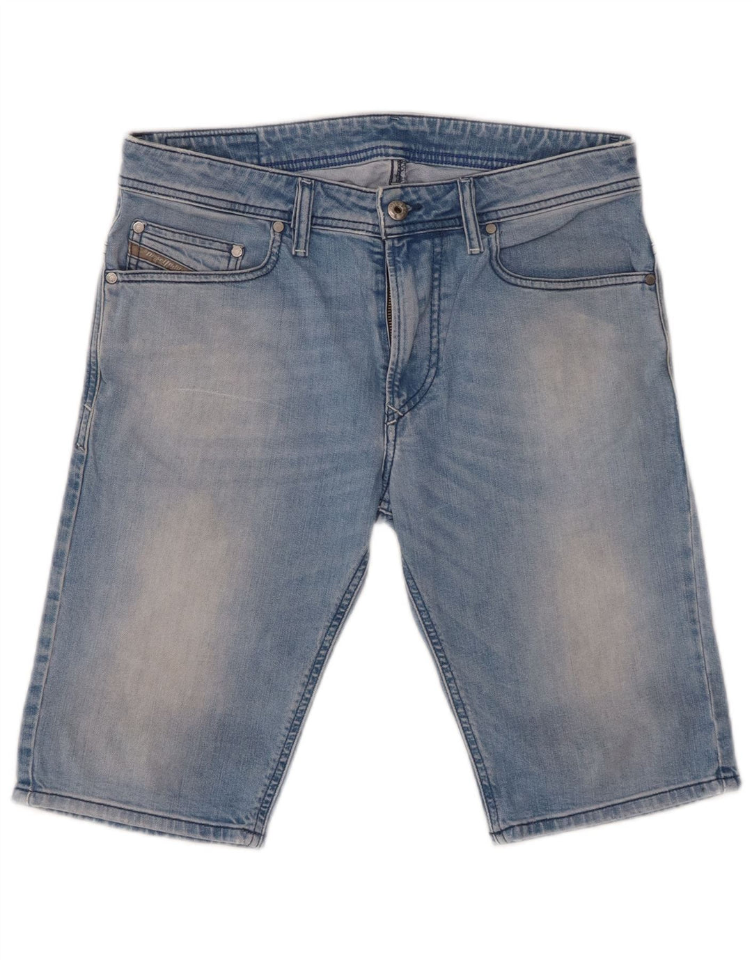 DIESEL Damen Jeansshorts W29 mittelblaue Baumwolle
