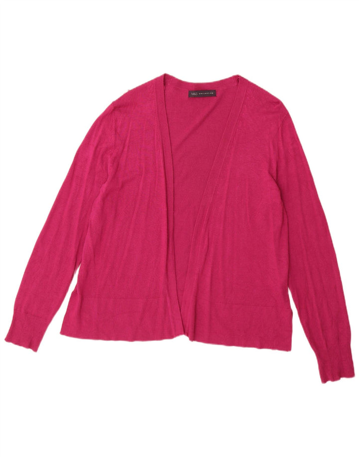 Marks & Spencer Offener Damen-Cardigan-Pullover UK 12 Mittelrosa Viskose