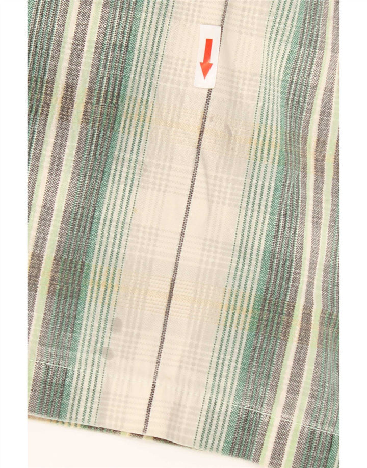 S.Oliver Damen-Latzhose, Größe M, W32, L29, grün kariert, Baumwolle