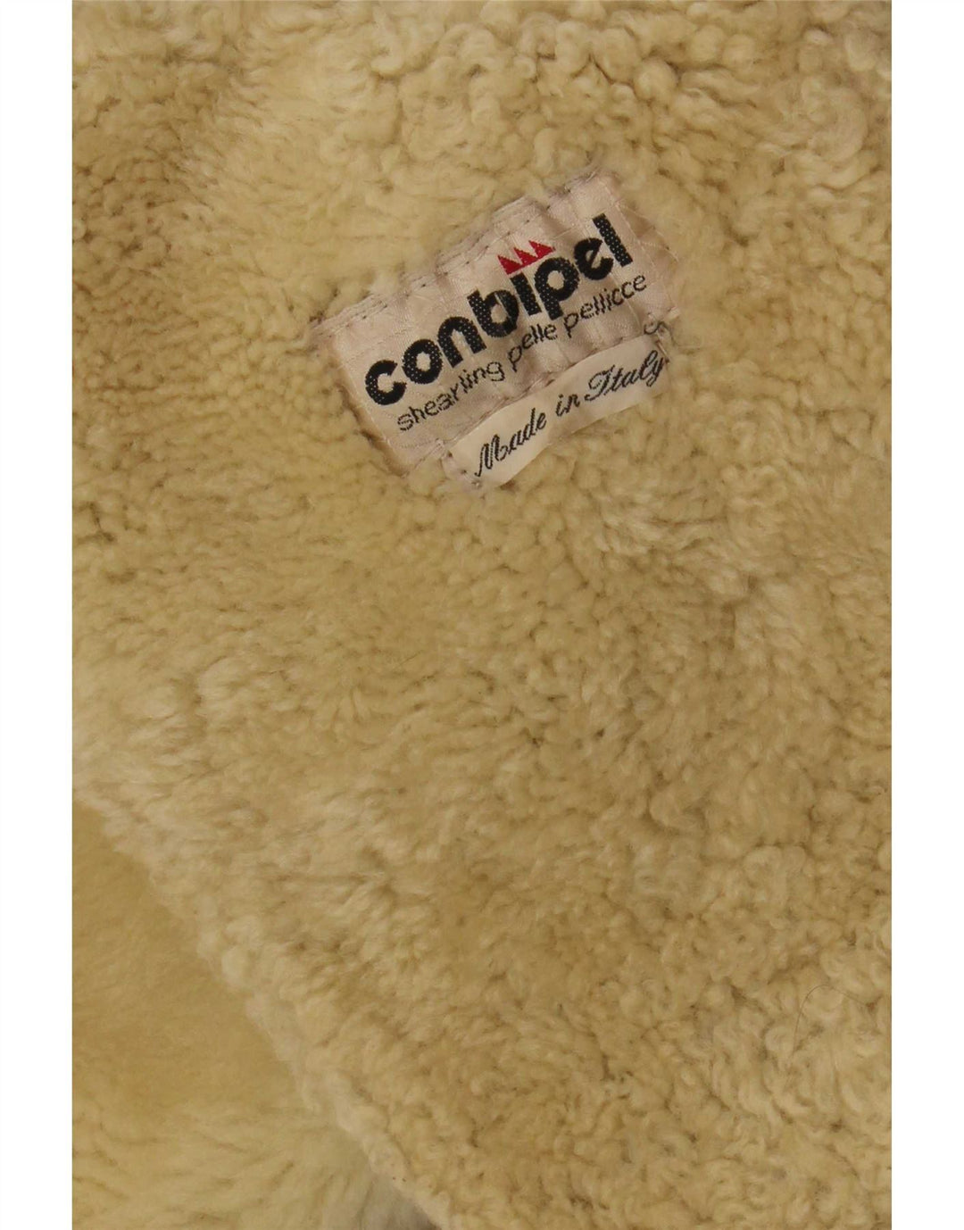 Conbipel Damen Lammfelljacke mit Kapuze, UK 16, Größe L, Beige