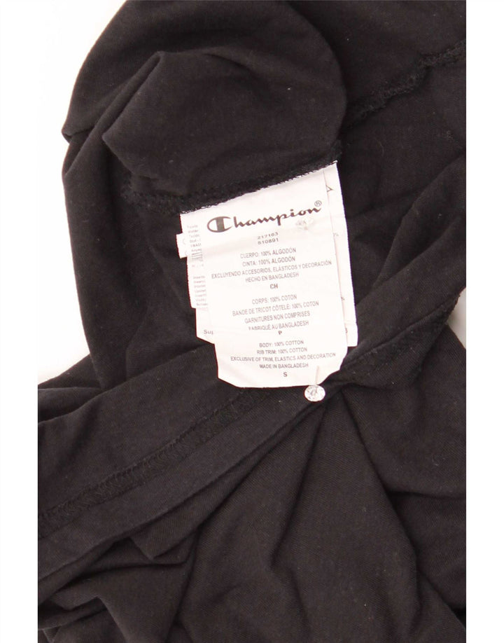 Champion Herren T-Shirt Top Small Schwarz Baumwolle