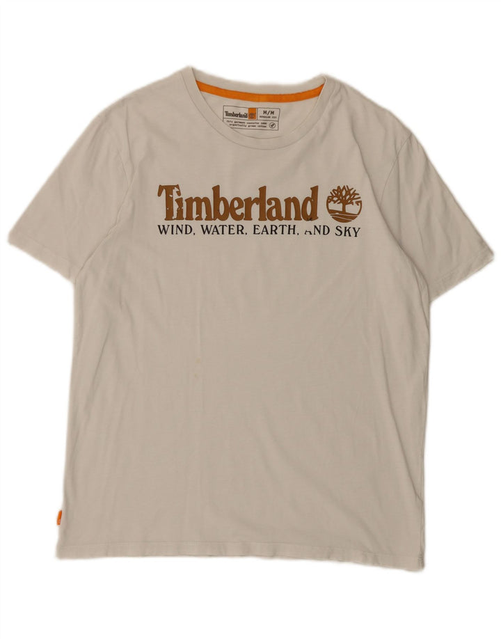 Timberland Herren-T-Shirt mit normaler Passform, mittelweißer Baumwolle