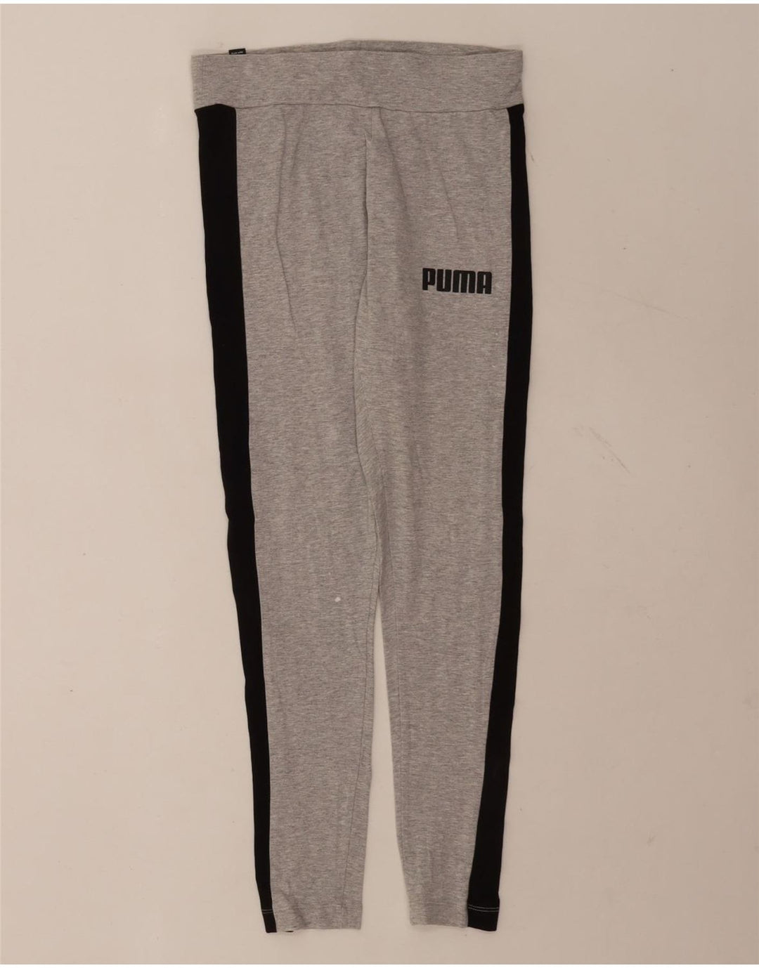Puma Damen Leggings UK 14 Mittelgrau Farbblock