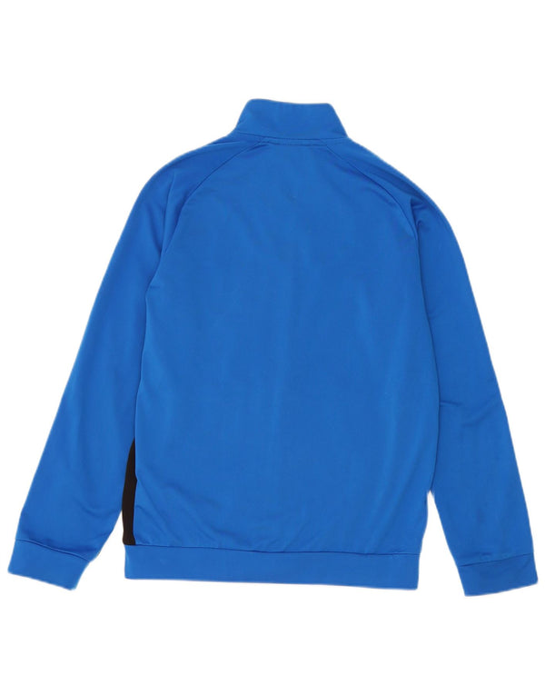 Puma Jungen Grafik-Trainingsanzug-Top-Jacke, 11–12 Jahre, blaues Farbblockdesign