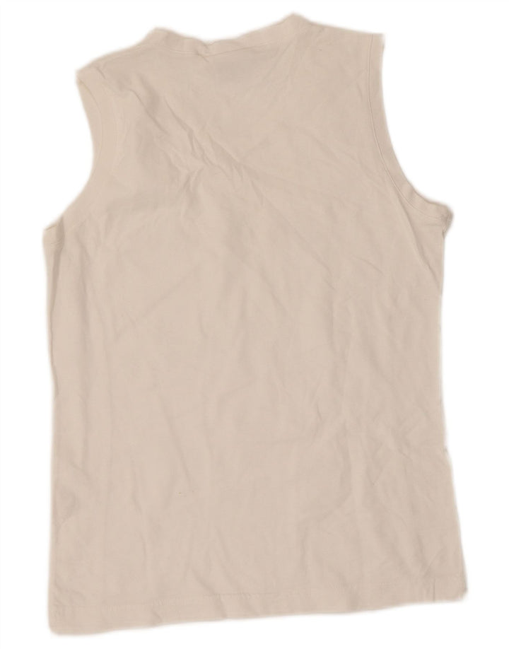 Champion Womens Graphic Vest Top UK 12 Mittelweiße Baumwolle