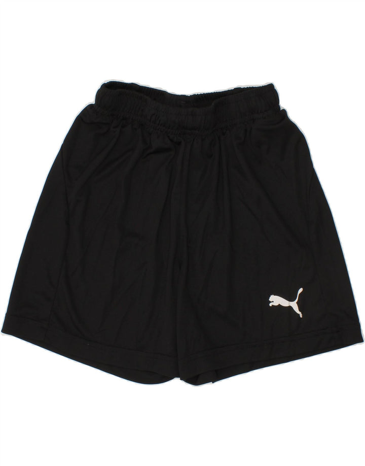 PUMA Boys Sport Shorts 9-10 Years Black Polyester Vintage Puma and Second-Hand Puma from Messina Hembry 