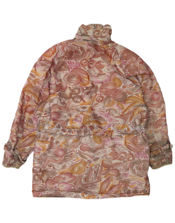 Vintage Damen Windjacke UK 20 2XL Bunt geblümt