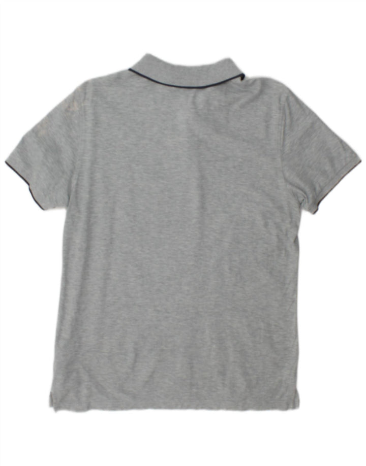Calvin Klein Herren-Poloshirt, klein, grau gefleckte Baumwolle