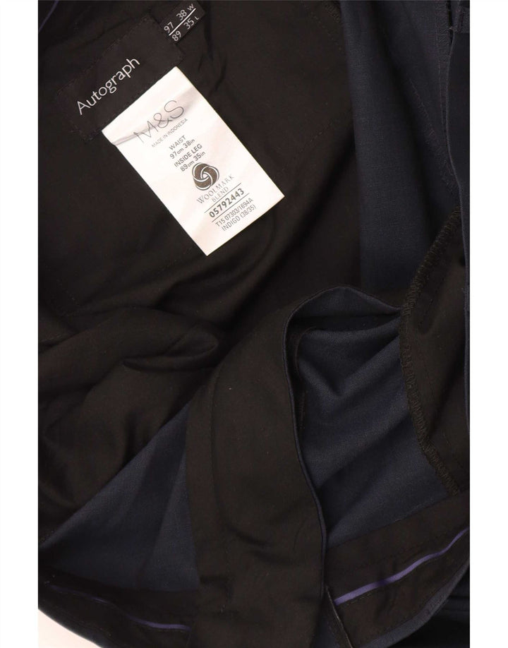 Marks & Spencer Herren Autograph Gerade Anzughose W38 L35 Marineblau