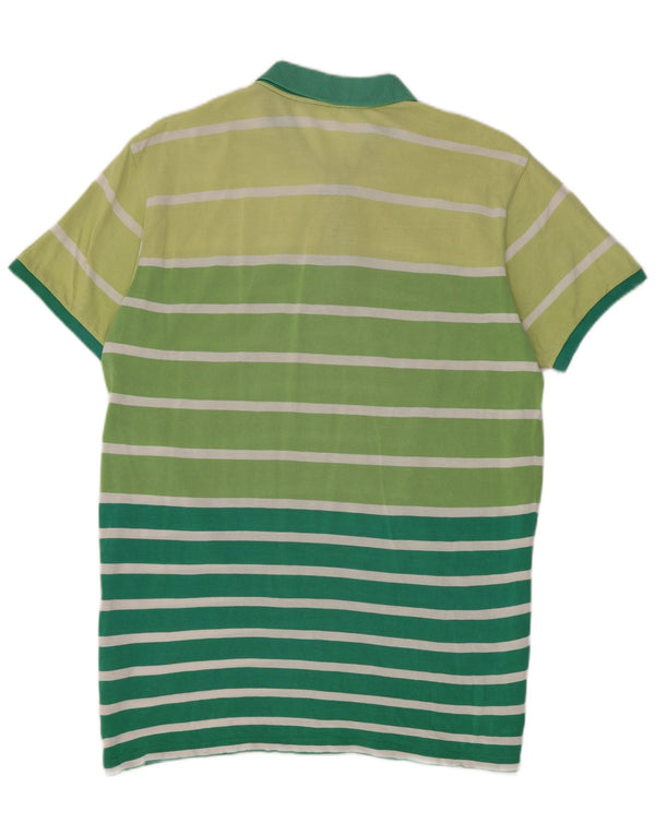 Kappa Herren Poloshirt XL grün gestreift aus Baumwolle
