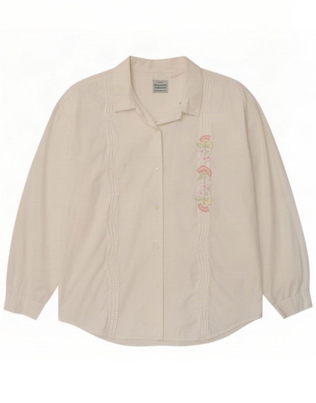 Benetton Damenhemd UK 14 Medium White Floral