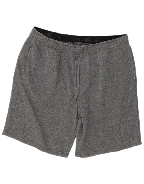 Eddie Bauer Herren-Sportshorts XL, grau gefleckte Baumwolle
