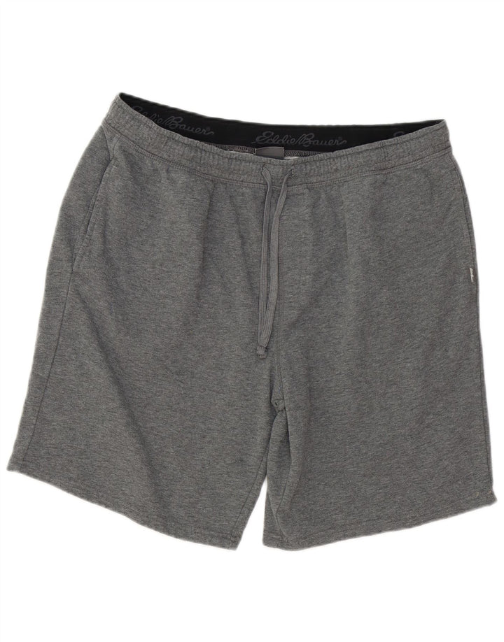 Eddie Bauer Herren-Sportshorts XL, grau gefleckte Baumwolle