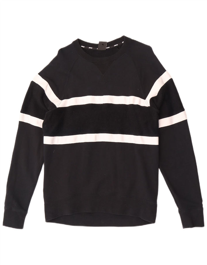 Nike Herren-Sweatshirt-Pullover, mittelschwarz, Colourblock-Baumwolle