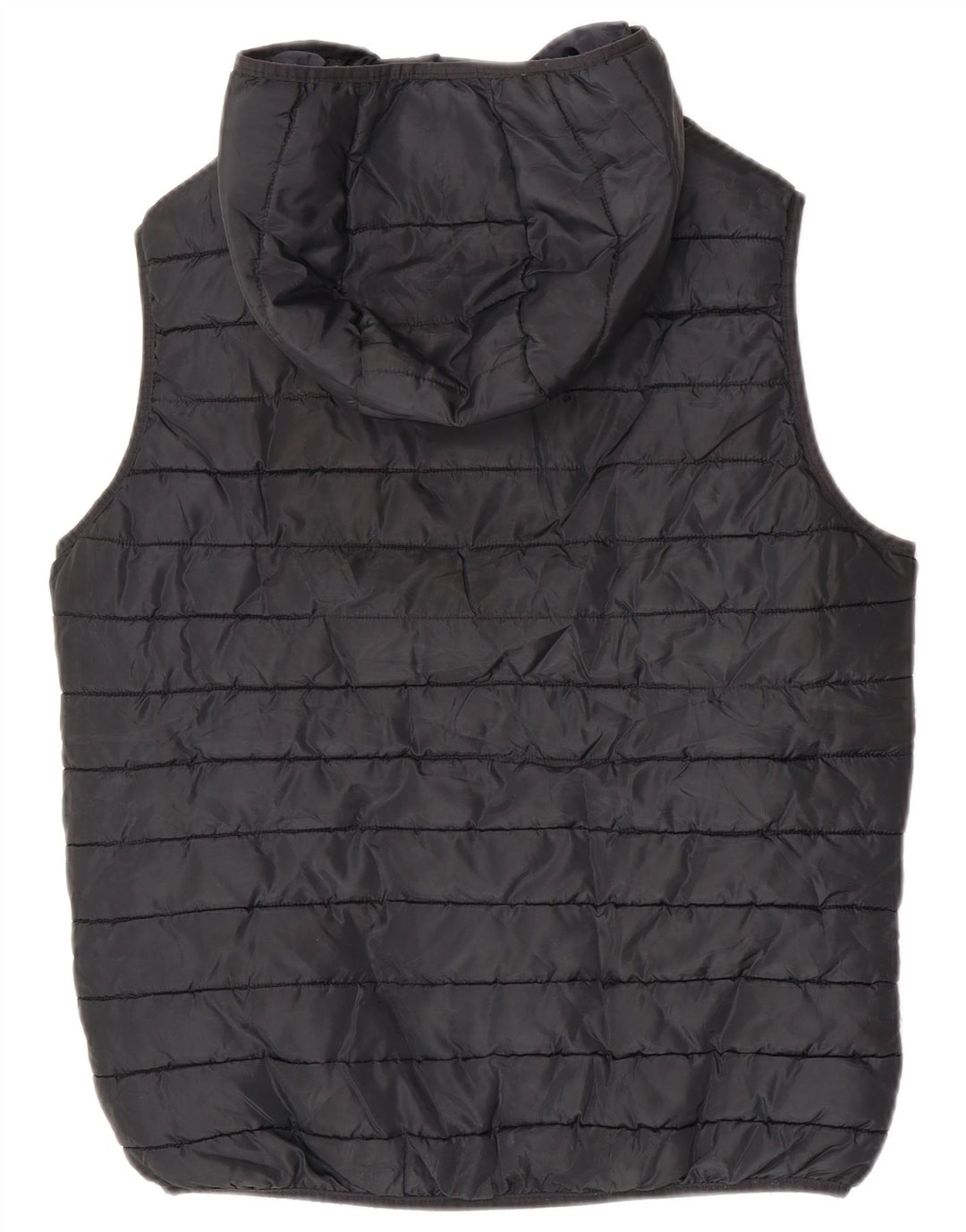 Jack & Jones Herren-Weste mit Kapuze, gepolstert, UK 40, Größe L, Schwarz, Polyester