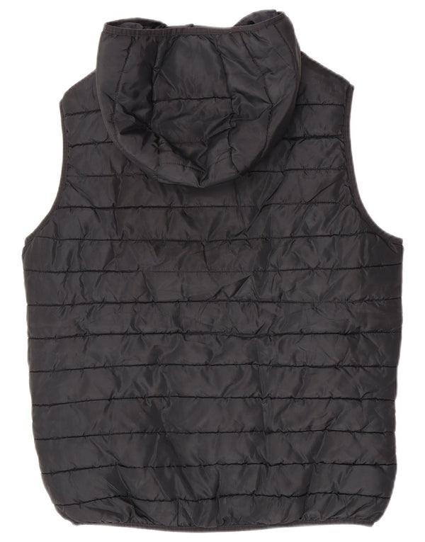 Jack & Jones Herren-Weste mit Kapuze, gepolstert, UK 40, Größe L, Schwarz, Polyester