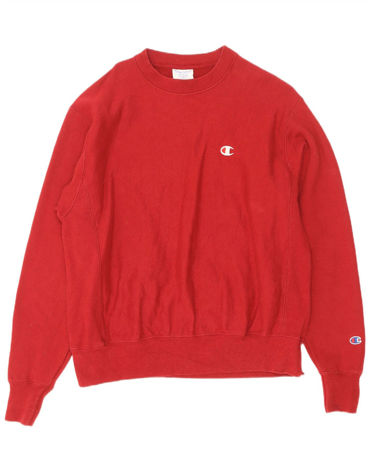 Champion Herren Reverse Weave Sweatshirt Pullover mittelrote Baumwolle