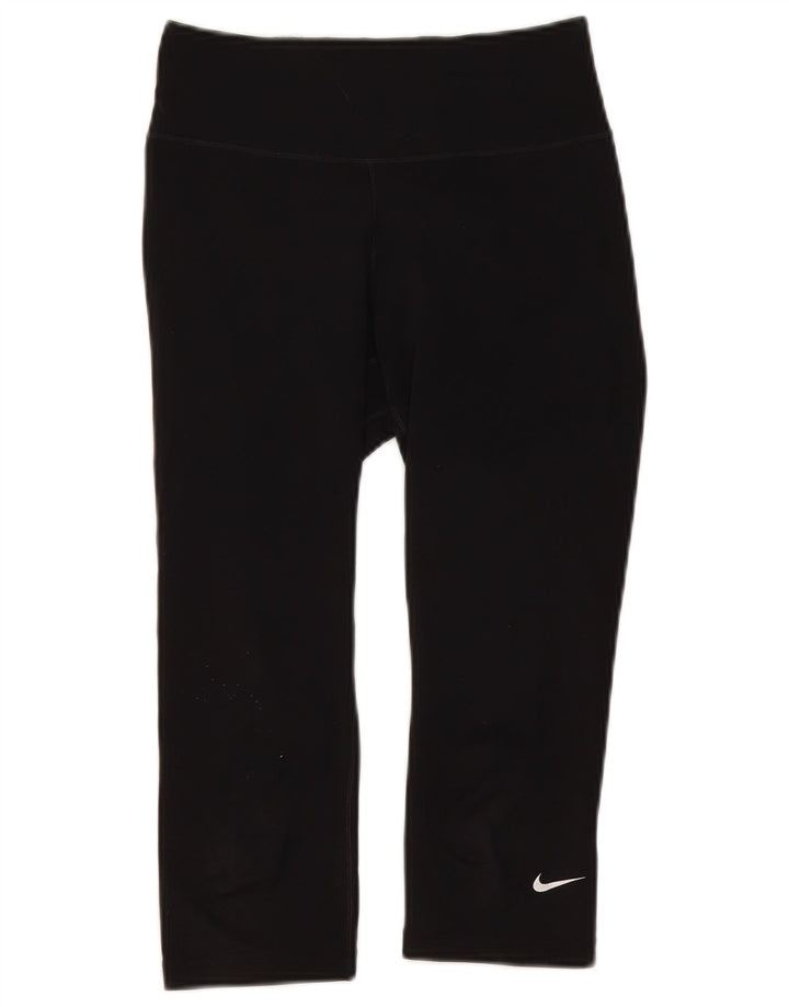 Nike Damen Dri Fit Capri Leggings UK 6 XS Schwarz Polyester