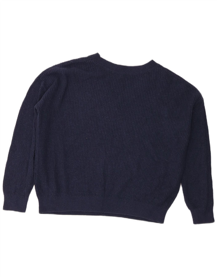 Marks & Spencer Damen-Pullover mit V-Ausschnitt, Gr. 14, mittleres Marineblau