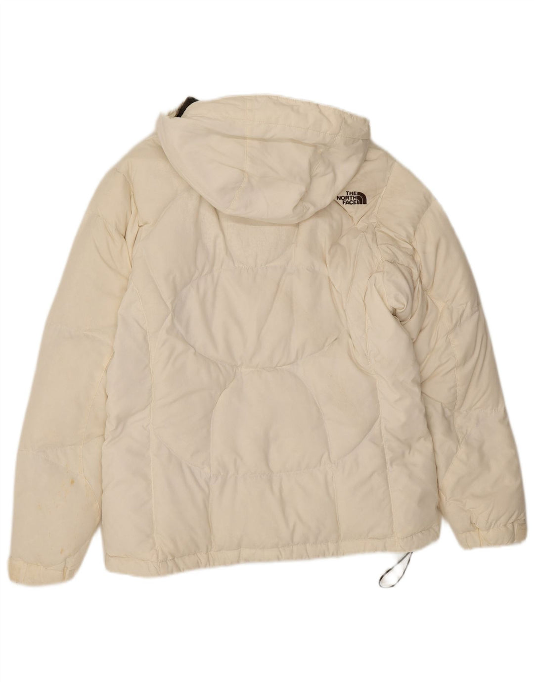 The North Face Wattierte Damenjacke mit Kapuze, UK 14, mittelweißes Nylon