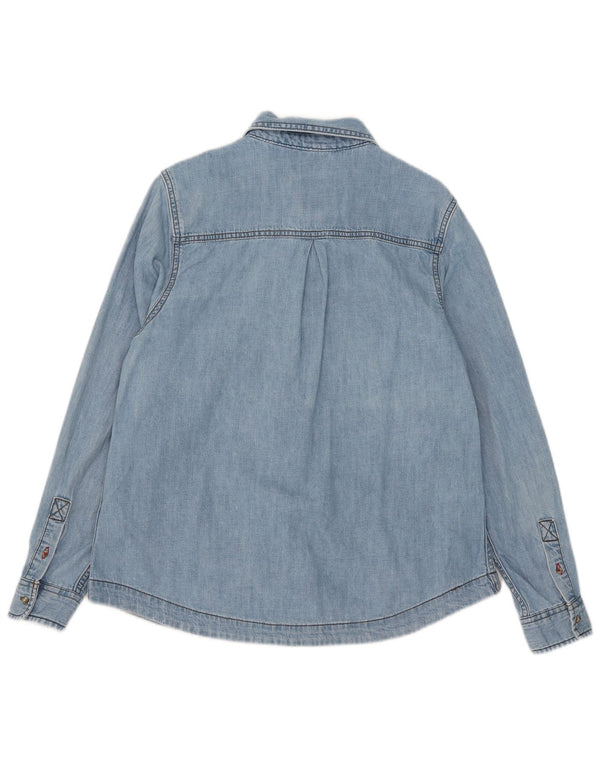 Crew Clothing Damen Jeanshemd UK 14 Large Blau Baumwolle
