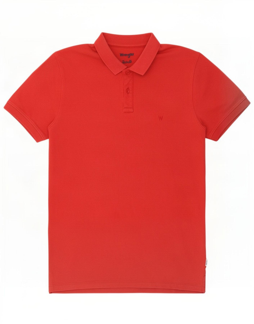 Wrangler Herren-Poloshirt aus mittelroter Baumwolle
