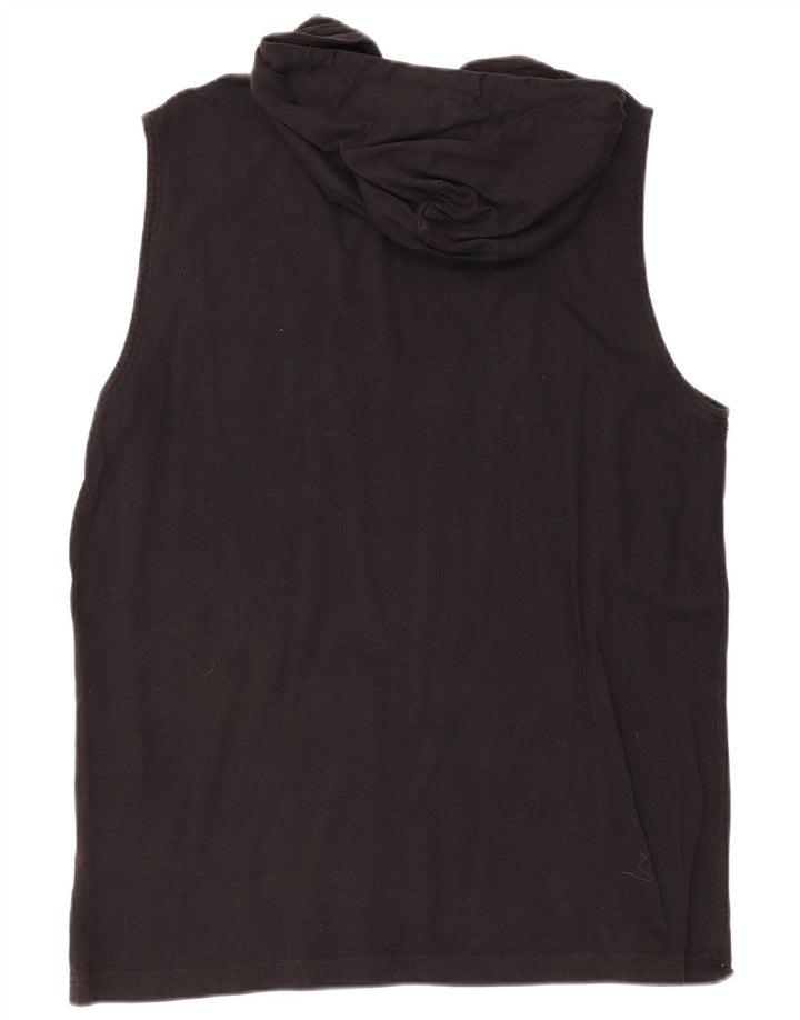 Champion Herren-Weste mit Kapuze und Grafik, XL, schwarze Baumwolle