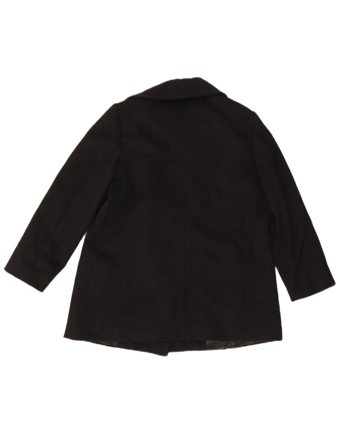Marella Damen Pea Coat UK 18 XL Schwarze Wolle