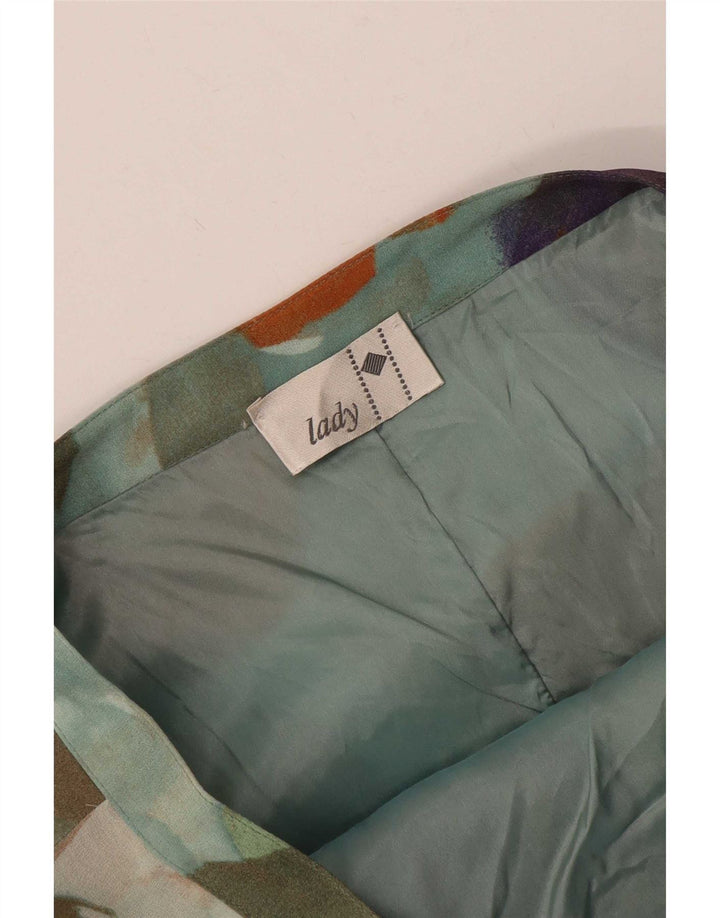 Vintage Damen Wickelrock W34 Großes Mehrfarbiges Blumenmuster