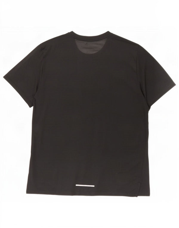 Nike Herren Dri Fit T-Shirt-Oberteil, groß, schwarz gestreift, Polyester