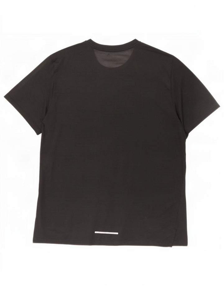 Nike Herren Dri Fit T-Shirt-Oberteil, groß, schwarz gestreift, Polyester