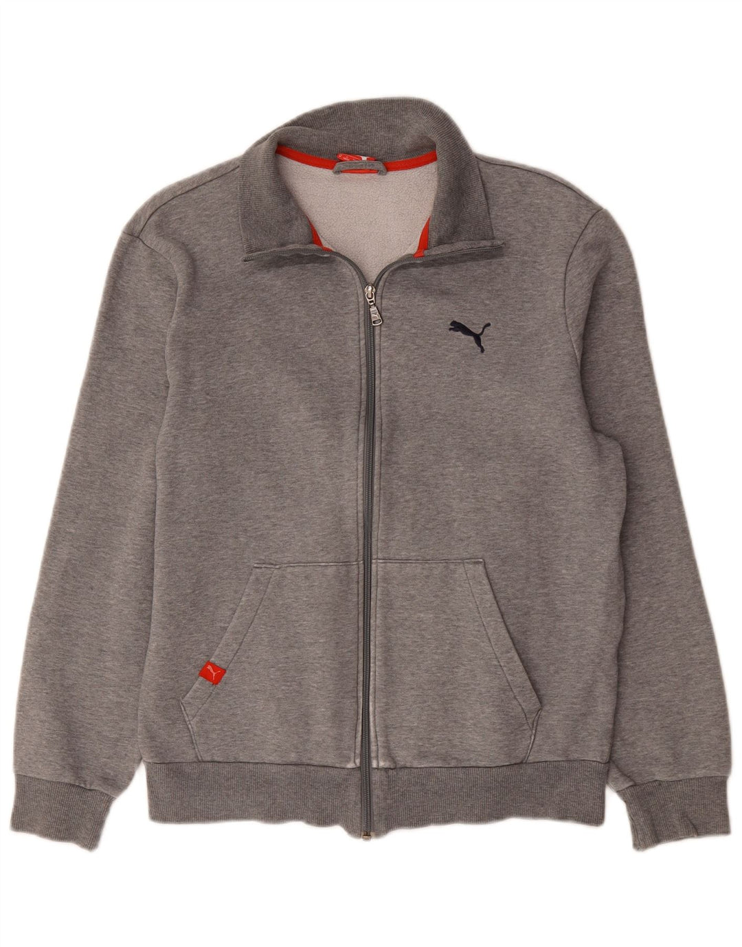 Puma Herren-Trainingsanzugoberjacke aus mittelgrauer Baumwolle