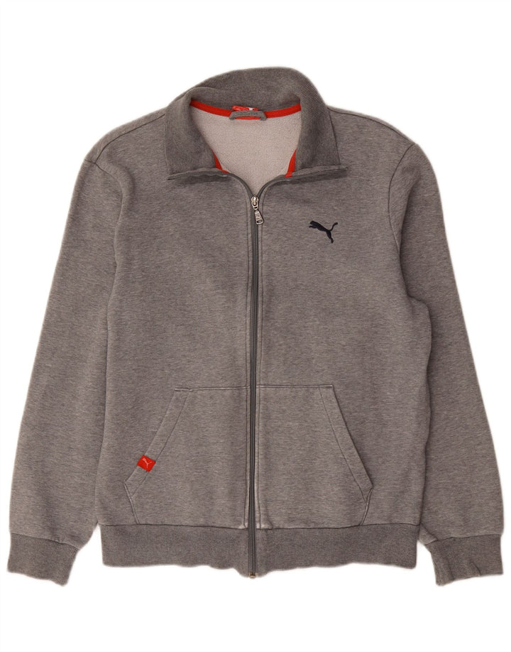 Puma Herren-Trainingsanzugoberjacke aus mittelgrauer Baumwolle