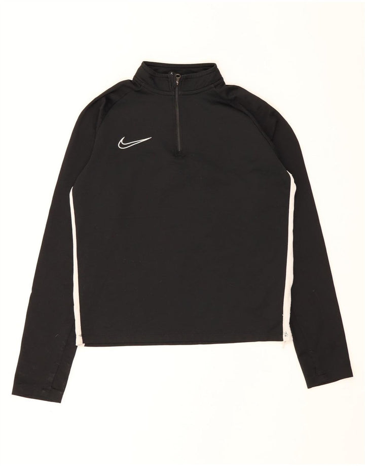 Nike Dri Fit Jungen-Trainingsanzug mit Reißverschluss und Oberteil, Jacke, 10–11 Jahre, mittelgroß, Schwarz