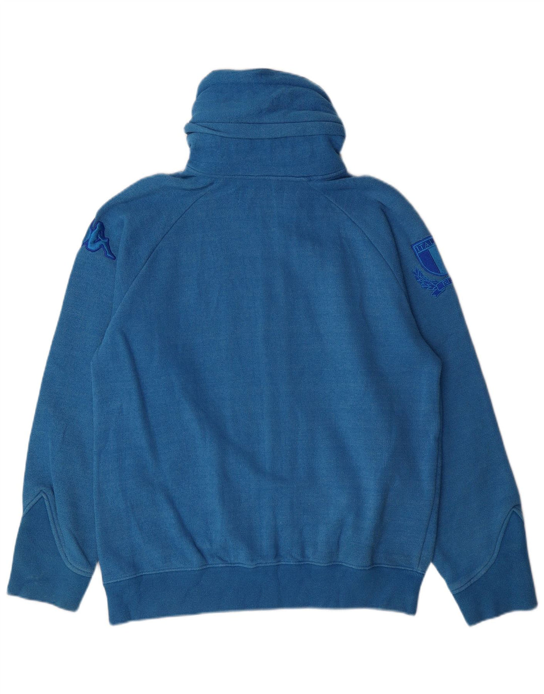 Kappa Herren-Kapuzenpullover mit Reißverschluss, groß, blau gestreift, Baumwolle