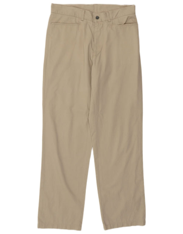 CALVIN KLEIN Herren gerade Freizeithose W32 L30 Beige Baumwolle