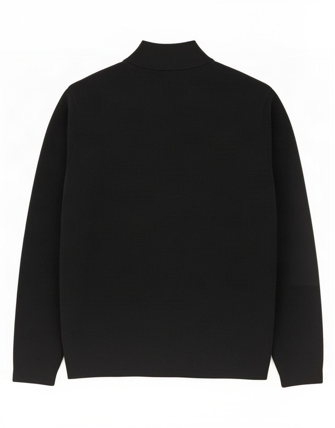 Massimo Dutti Herren-Pullover mit Reißverschluss am Hals, große marineblaue Baumwolle